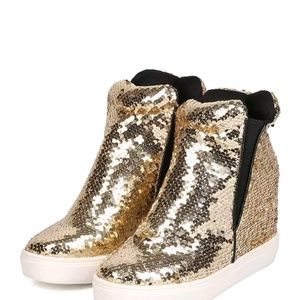 Cape Robbin sequin wedge sneaker